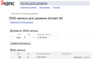 Настройка DNS-записей для домена
